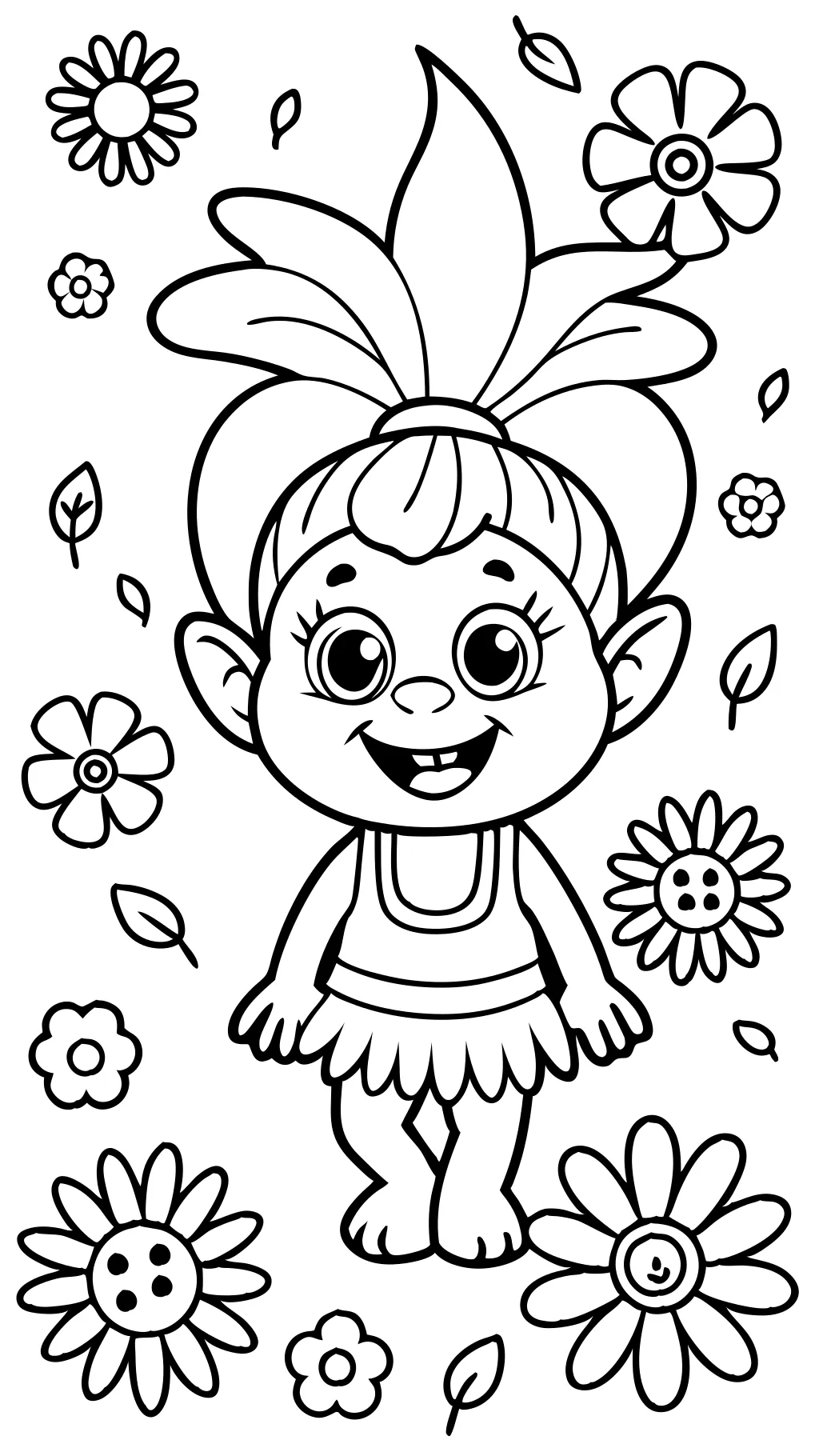 trolls poppy coloring page